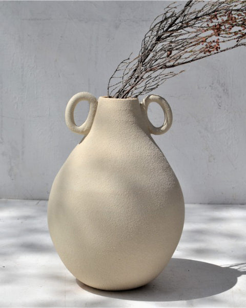 Ceramic Vessel with Raw Natural Texture | Pelike