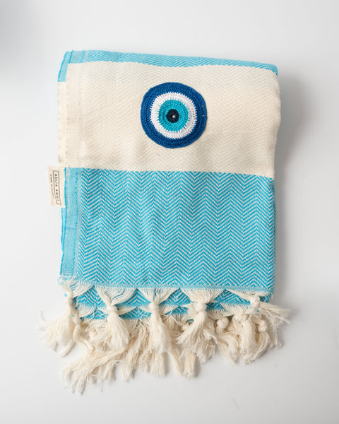 Limnos Motif Eye Beach Towel | Pestemal
