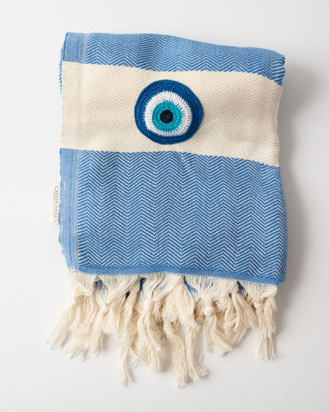 Limnos Motif Eye Beach Towel | Pestemal