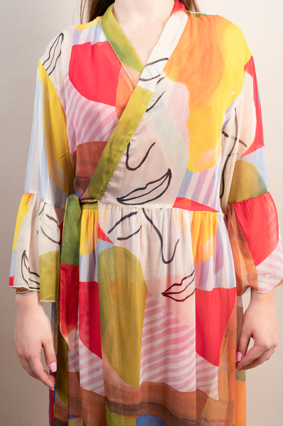 Hermes Long Silk Kaftan
