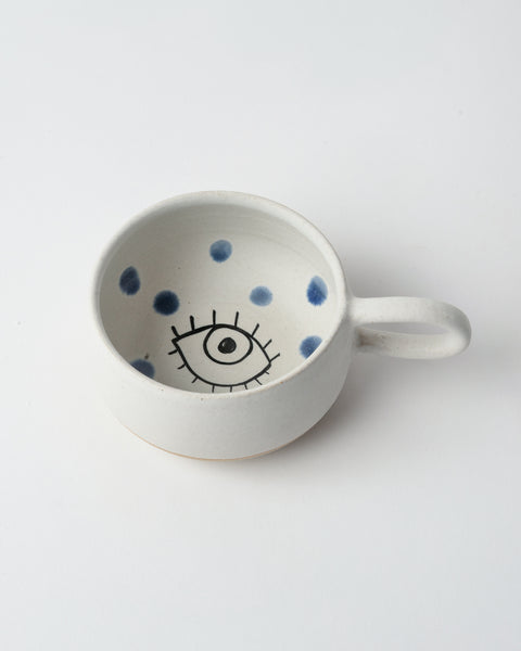 Ceramic Polca Dot Eye Cup