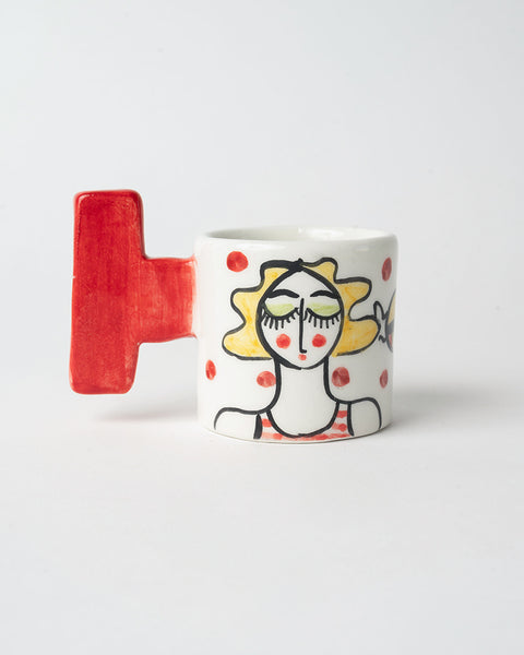 Ceramic Tall Mug Girl - Colorful Collection