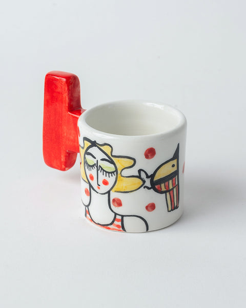 Ceramic Tall Mug Girl - Colorful Collection