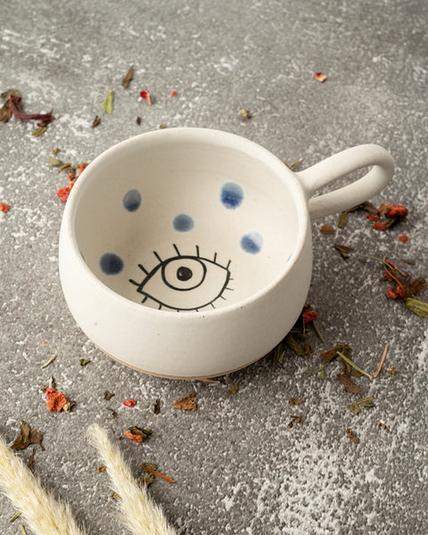 Ceramic Polca Dot Eye Cup