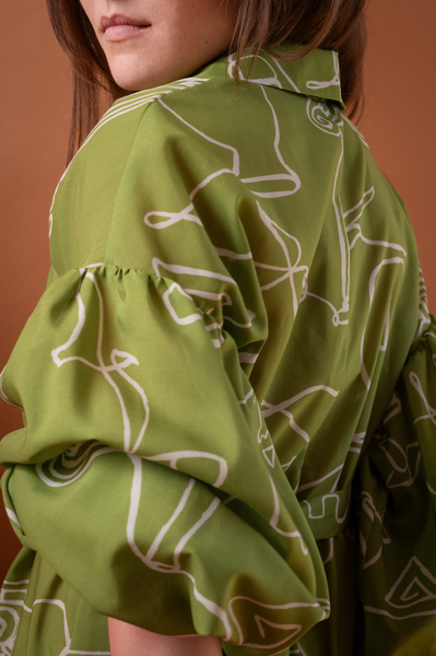 Athena Swank Maxi Fine Dress / Green Decennial
