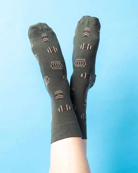 Sommelier Socks | OLIVE COLOR - Wine Barrels