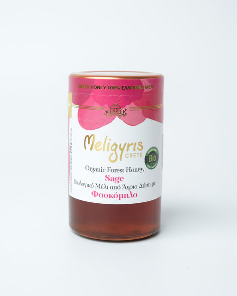 Meligyris | Cretan Honey from Greek Forest with Organic Sage 270gr