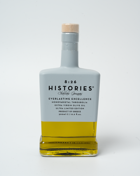 8:26 Histories | Monovarietal Throubolia Extra Virgin Premium Olive Oil