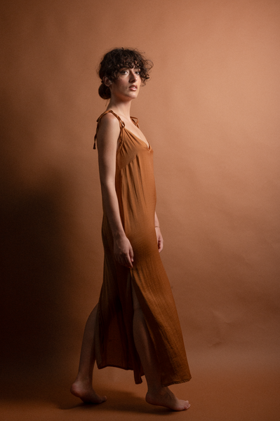 Silk Dress Cinnamon