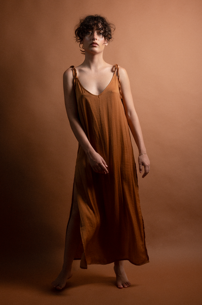 Silk Dress Cinnamon