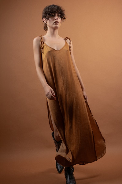 Silk Dress Cinnamon