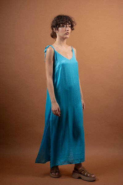 Silk dress Turquoise