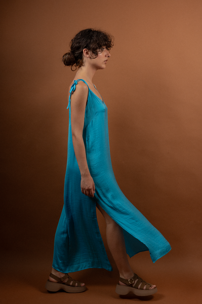 Silk dress Turquoise