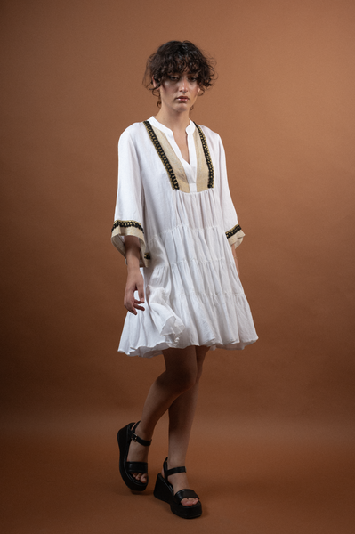 Nema Short embroidered dress