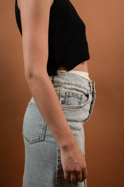 Gaia Denim Skirt Light Blue