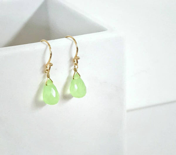 Gemstone Teardrop Dangle Earrings
