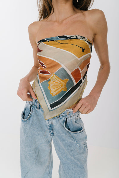 Historia Silk Scarf Painted Chase The Sun