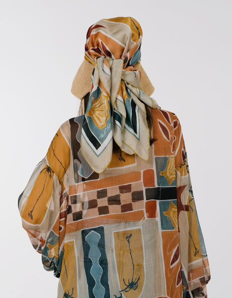 Historia Silk Scarf Painted Chase The Sun