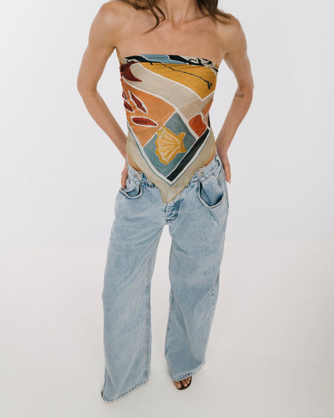 Historia Silk Scarf Painted Chase The Sun