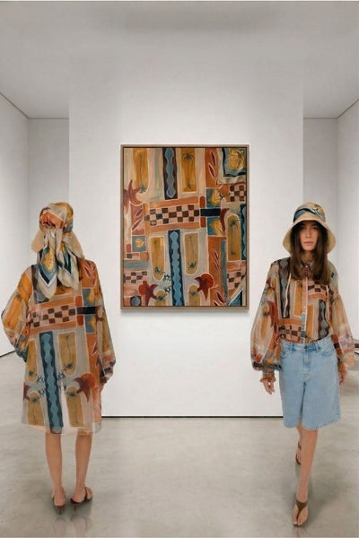 Historia Silk Scarf Painted Chase The Sun