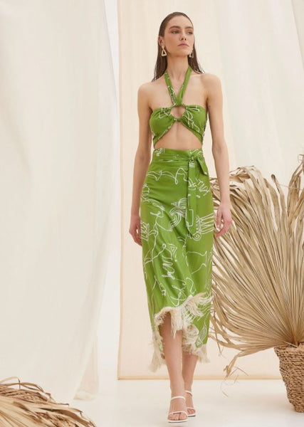 Aphrodite Scallop Midi Dress - Skirt