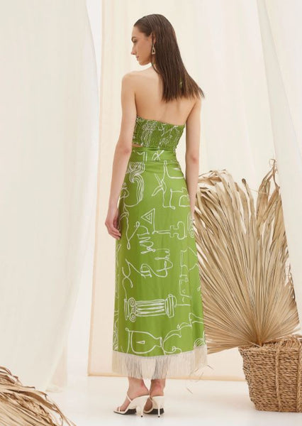 Aphrodite Scallop Midi Dress - Skirt