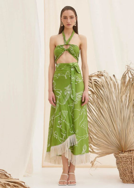 Aphrodite Scallop Midi Dress - Skirt