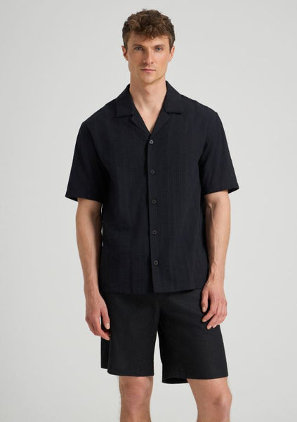 Delos Resort Cotton Shirt - Black