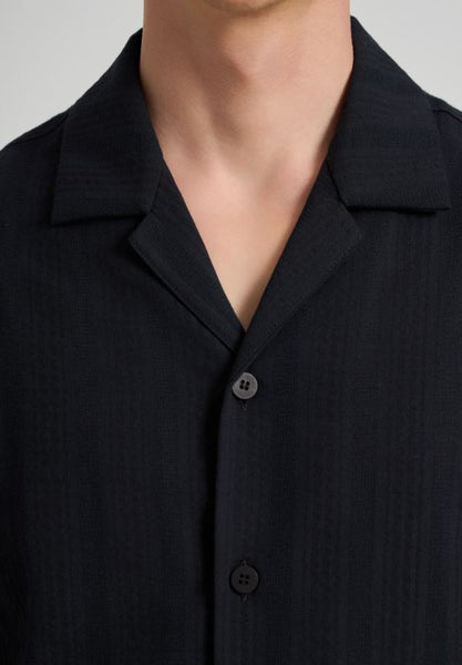 Delos Resort Cotton Shirt - Black