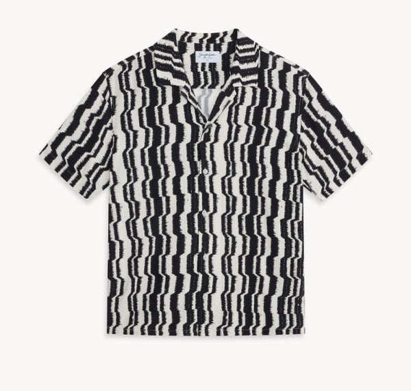 Diagona Short Sleeve Print Shirt - Black