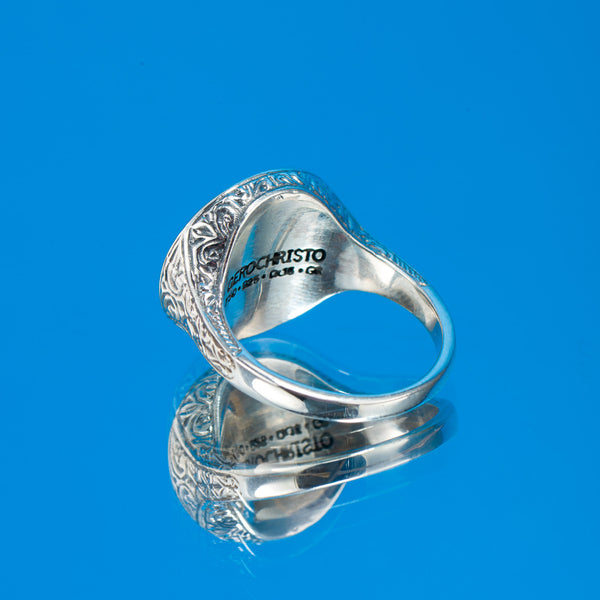 Kosmos Oval Ring with Rainbow Gemstones in 18K Gold and Sterling Silver
