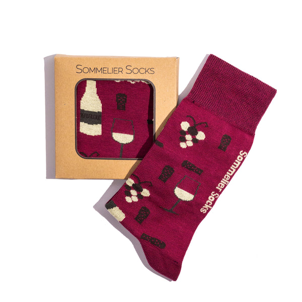 Sommelier Socks | BURGUNDY - Glasses & Grapes