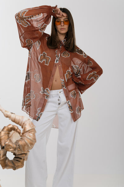 Eros Printed Tunic Shirt