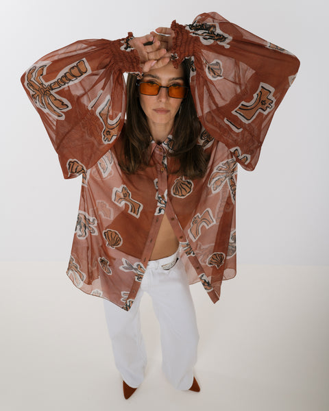 Eros Printed Tunic Shirt