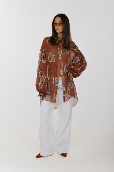 Eros Printed Tunic Shirt
