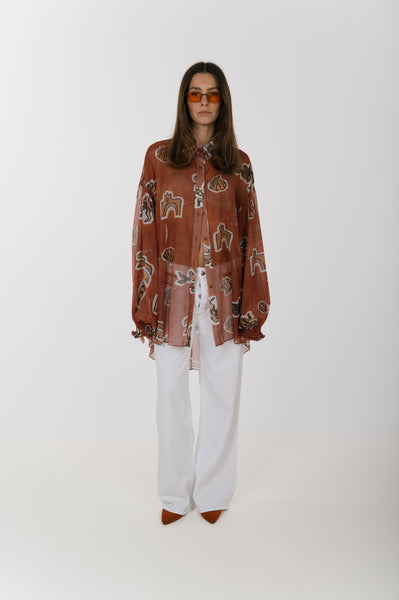 Eros Printed Tunic Shirt