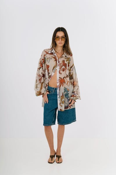 Eros Printed Tunic Shirt