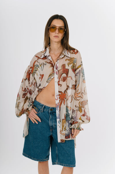 Eros Printed Tunic Shirt