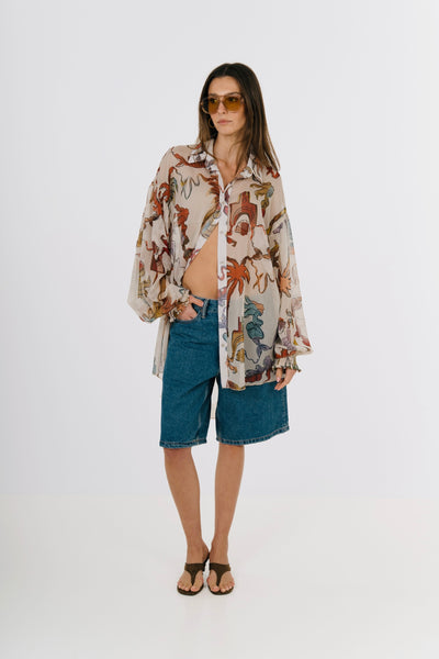 Eros Printed Tunic Shirt