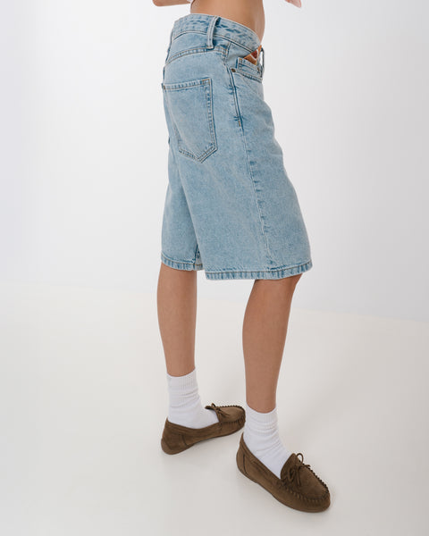 Jumpy Denim Light Blue Wash Bermuda Shorts