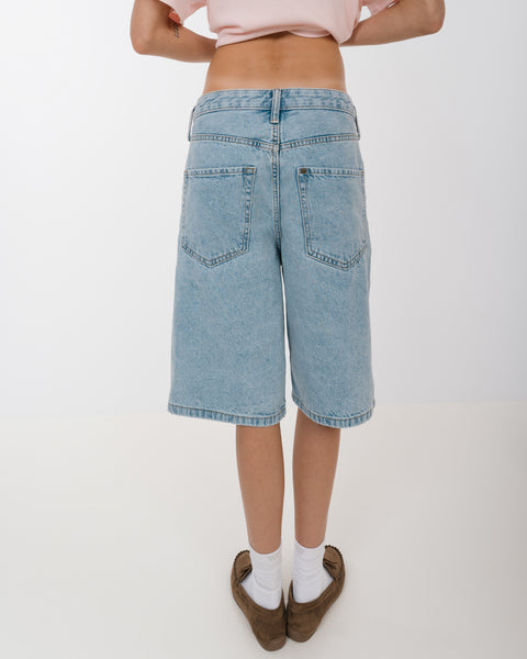 Jumpy Denim Light Blue Wash Bermuda Shorts
