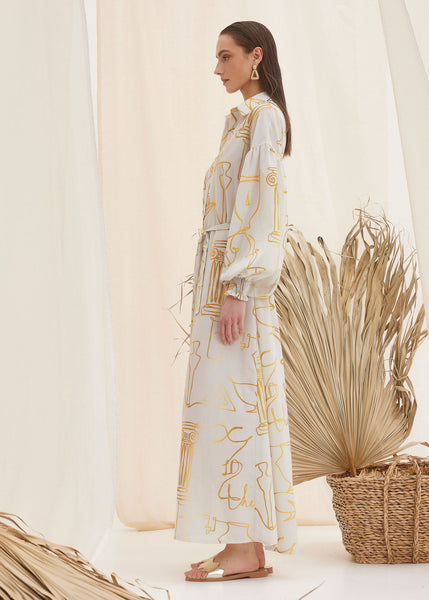 Ariadne Swank Fine Maxi Shirt Dress