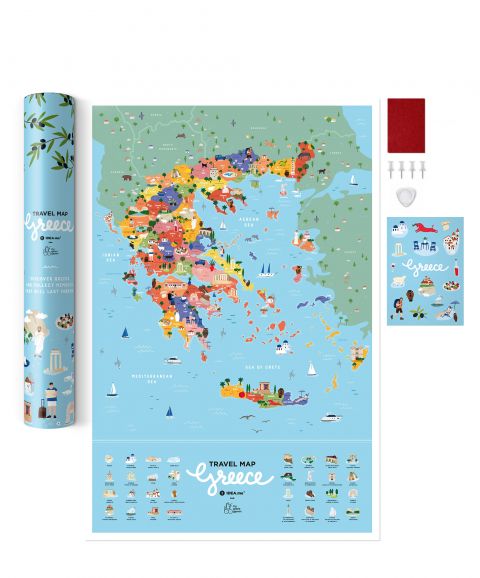Scratch off Map of Greece