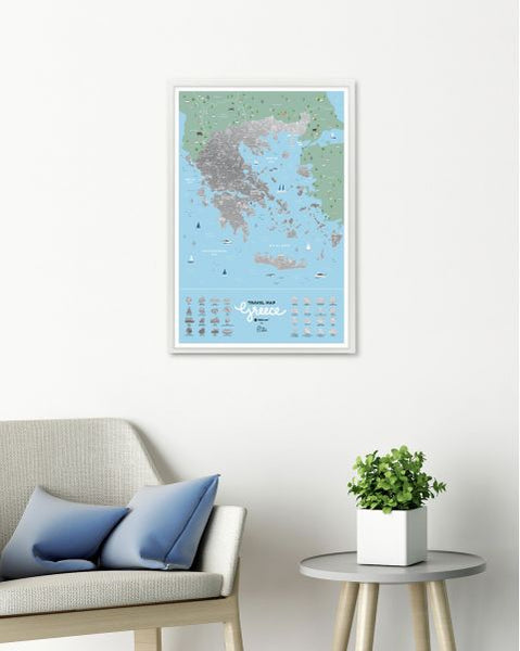 Scratch off Map of Greece