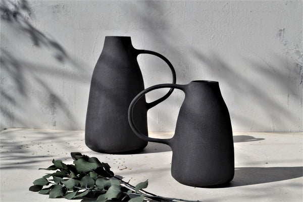 Ceramic Grey Vessels Natural Texture