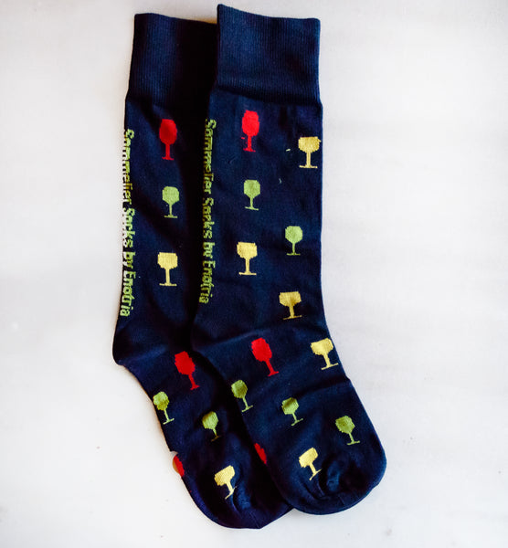 Sommelier Socks | BLUE - Happy Glasses