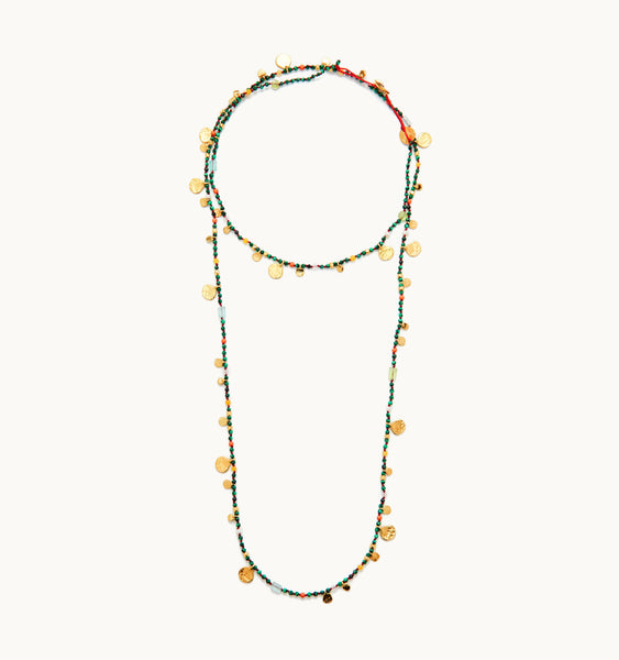 "Smarties" Long Gold Plated Necklaces