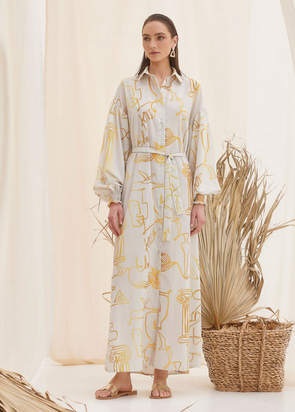 Athena Swank Fine Maxi Shirt Dress
