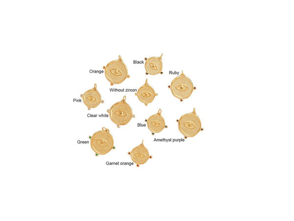 Small Eye Talisman Necklace With Zircon Stones