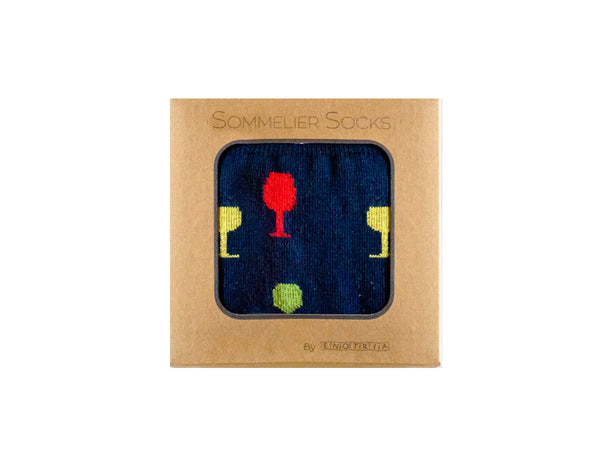 Sommelier Socks | BLUE - Happy Glasses